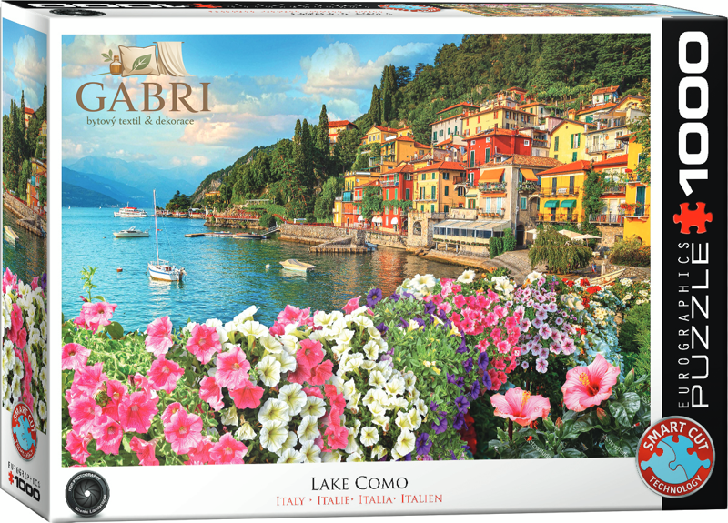 EUROGRAPHICS Puzzle Lago di Como - Komské jezero, Itálie 1000 dílků