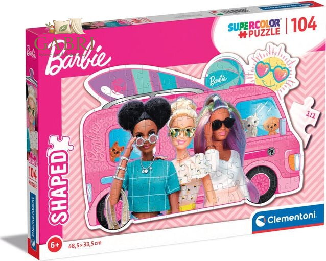 CLEMENTONI Obrysové puzzle Barbie na výletě 104 dílků