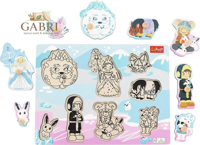 TREFL Dřevěná vkládačka Ledový hrad