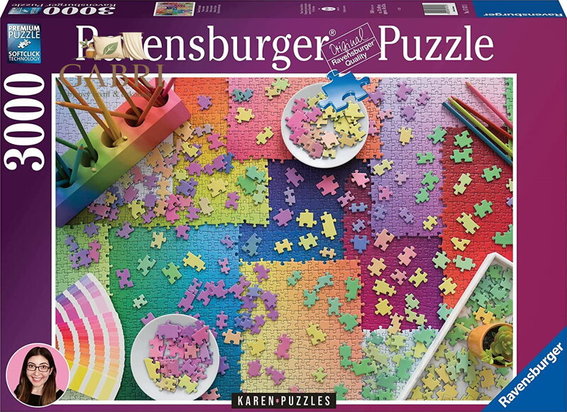 RAVENSBURGER Puzzle Karen: Puzzle over puzzle 3000 dílků