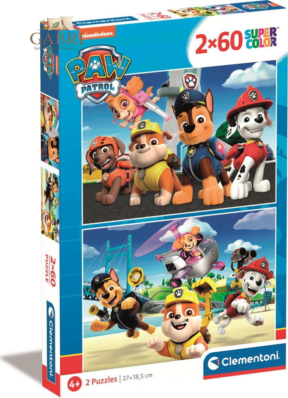 CLEMENTONI Puzzle Tlapková patrola 2x60 dílků