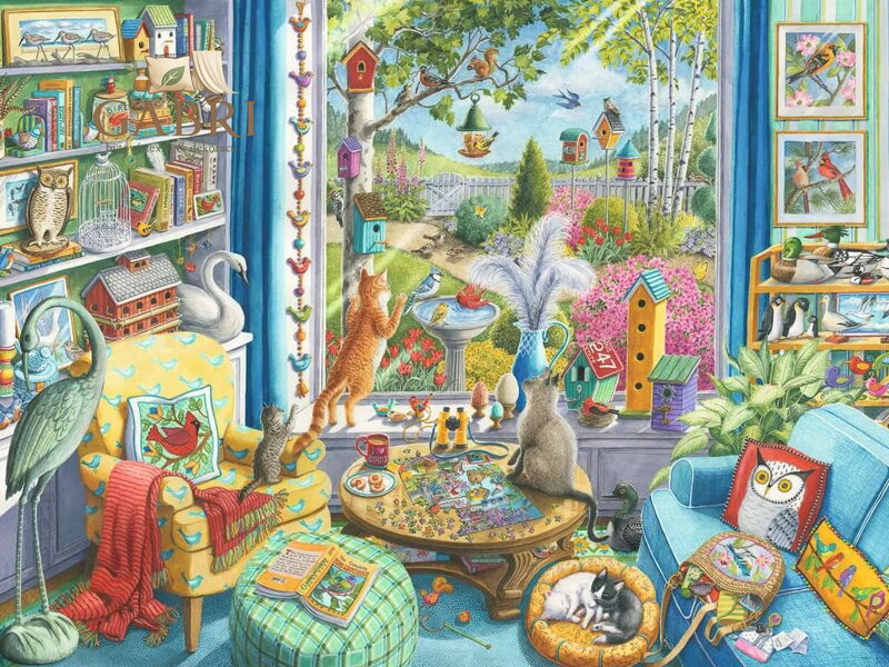RAVENSBURGER Puzzle Pozorování ptáčků XL 750 dílků