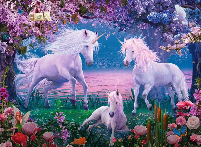 RAVENSBURGER Puzzle Překrásní jednorožci XXL 100 dílků