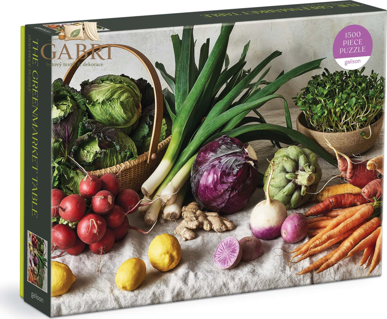 GALISON Puzzle Stůl na zeleninovém trhu 1500 dílků