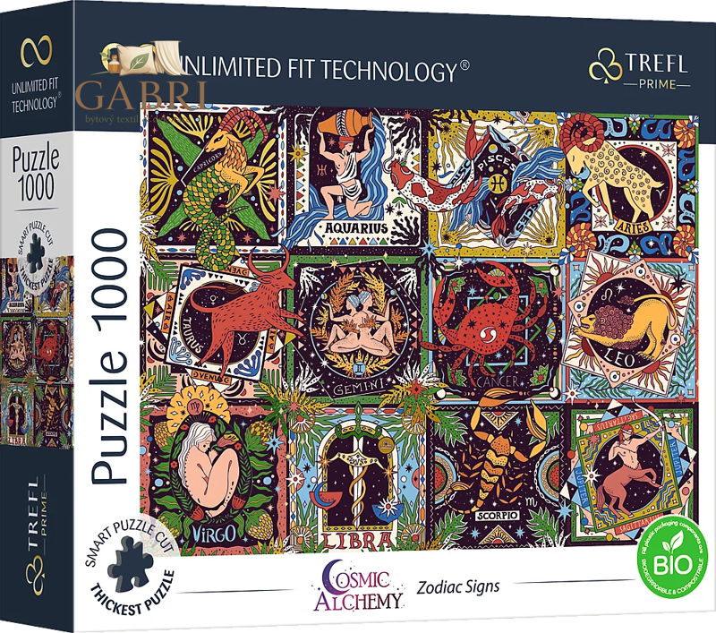 TREFL Puzzle UFT Vesmírná magie: Znamení zvěrokruhu 1000 dílků