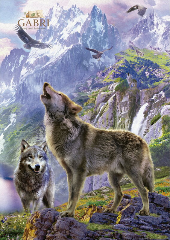 EDUCA Puzzle Vlci ve skalách 500 dílků