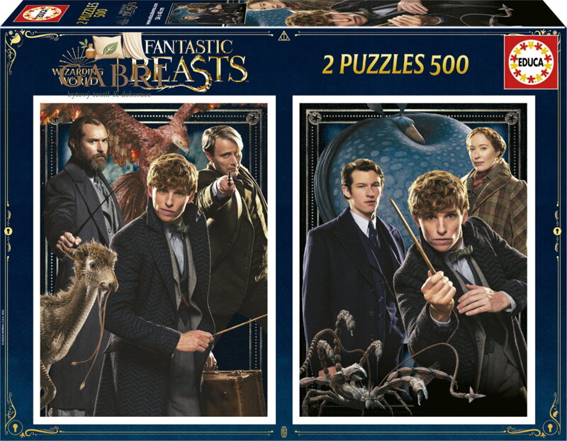 EDUCA Puzzle Fantastická zvířata 2x500 dílků