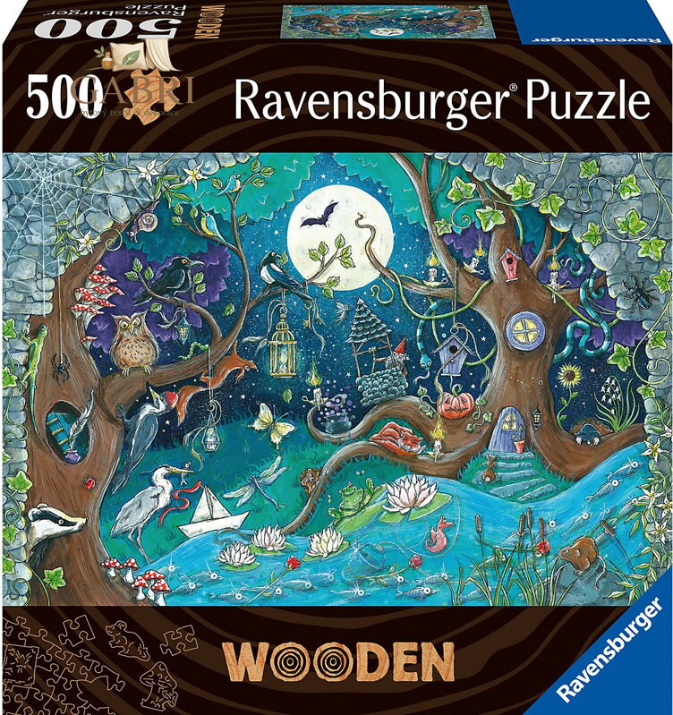 RAVENSBURGER Dřevěné puzzle Kouzelný les 500 dílků