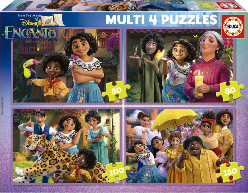 EDUCA Puzzle Encanto 4v1 (50,80,100,150 dílků)