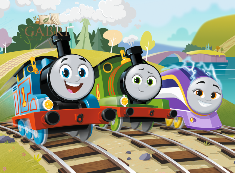 TREFL Puzzle Mašinka Tomáš: Tomáš, Percy a Kana 20 dílků