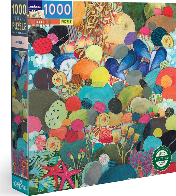 EEBOO Čtvercové puzzle Kamínky 1000 dílků