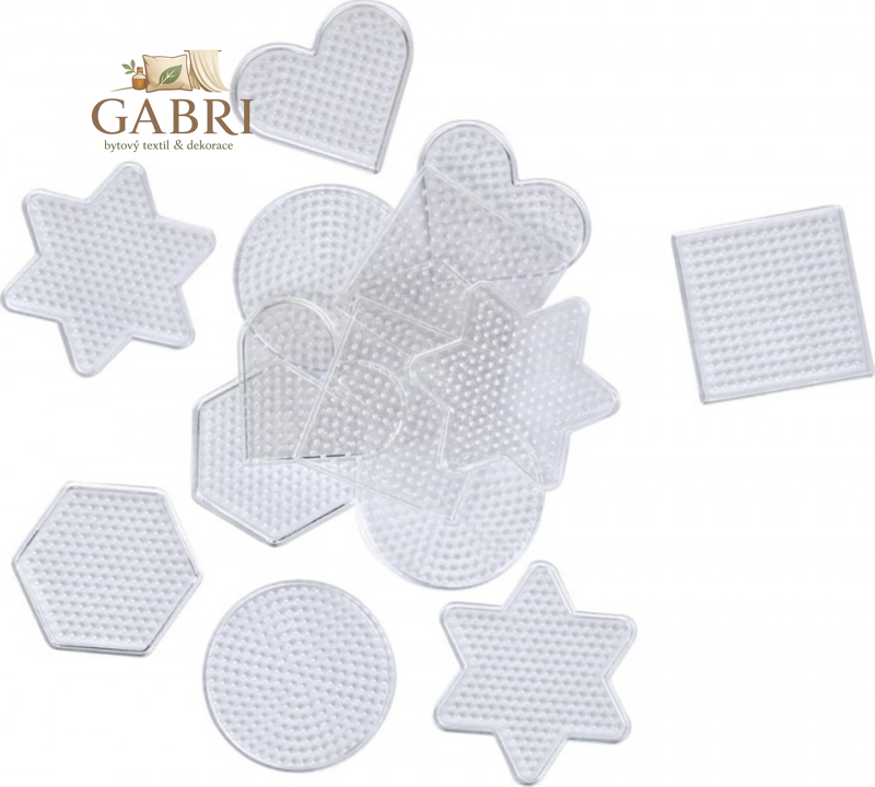 PLAYBOX Podložky pro zažehlovací korálky 15ks - Tvary