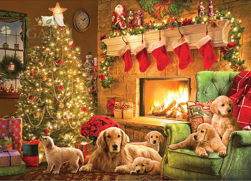 COBBLE HILL Puzzle Útulný krb 1000 dílků