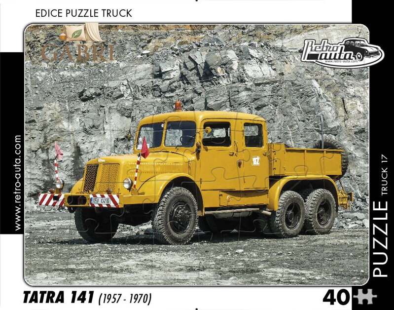 RETRO-AUTA Puzzle TRUCK č.17 Tatra 141 (1957-1970) 40 dílků