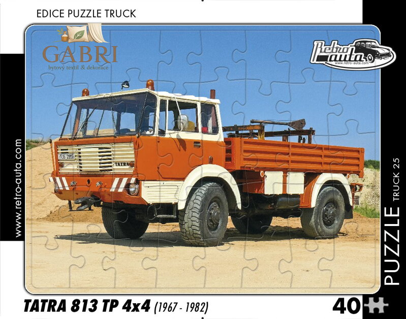 RETRO-AUTA Puzzle TRUCK č.25 Tatra 813 TP 4x4 (1967-1982) 40 dílků
