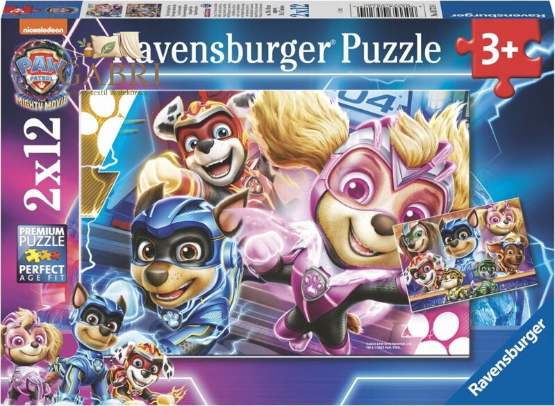 RAVENSBURGER Puzzle Tlapková patrola ve velkofilmu 2x12 dílků