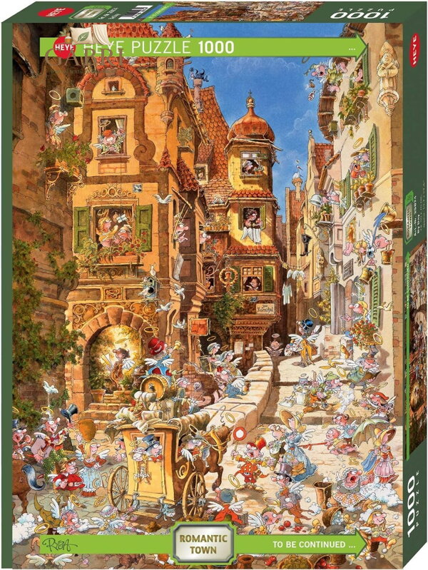 HEYE Puzzle Romantic Town: Ve dne 1000 dílků