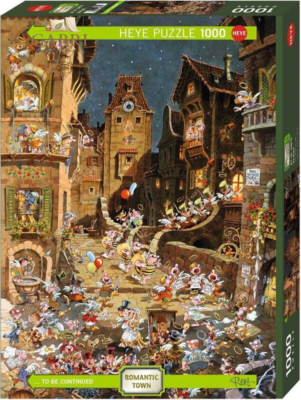 HEYE Puzzle Romantic Town: V noci 1000 dílků