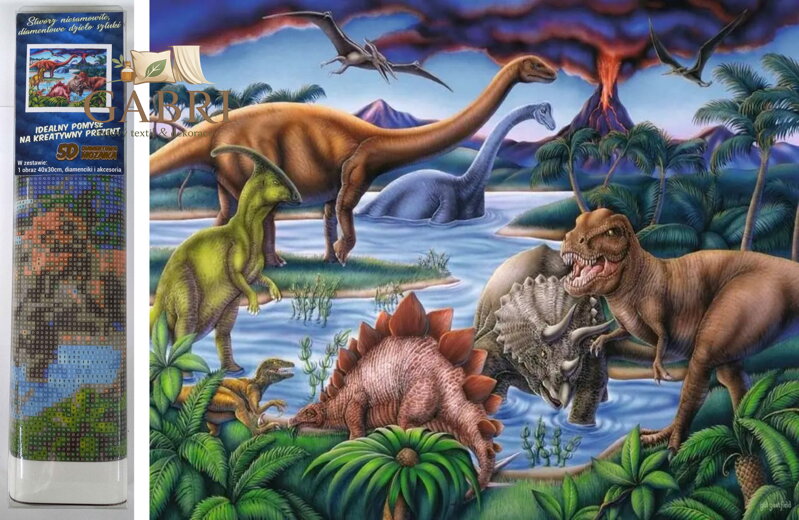 Norimpex Diamantové malování Dinosasuři 30x40cm