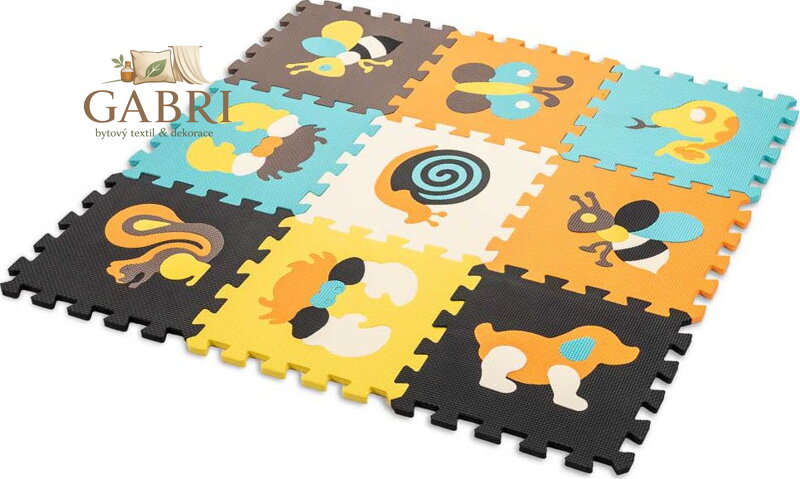 KIK Pěnové puzzle Barevná zvířátka (28x28)