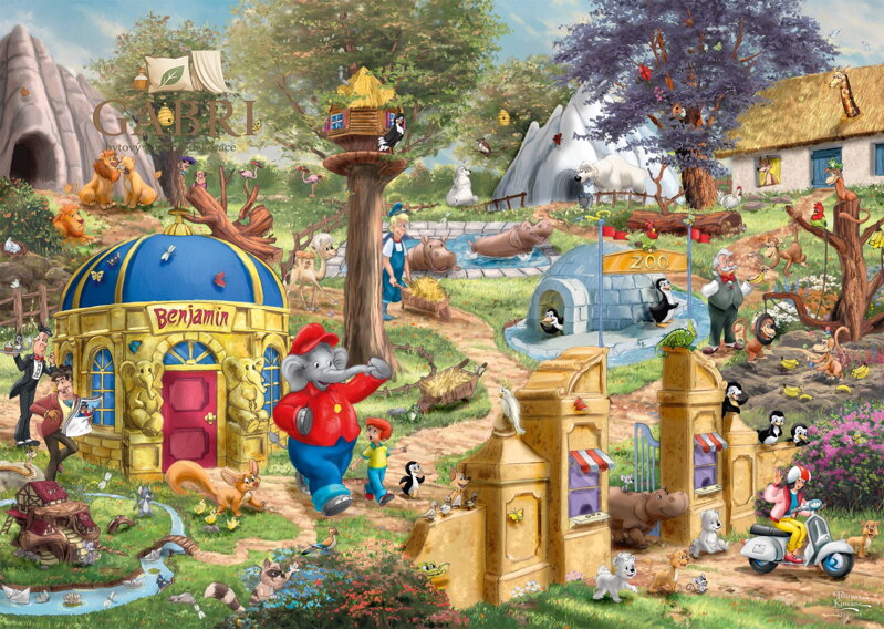 SCHMIDT Puzzle Benjamin Kvítko: Den v neustadtské zoo 1000 dílků