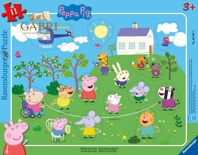 RAVENSBURGER Vkládačka Prasátko Peppa 11 dílků