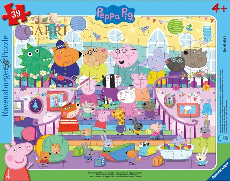 RAVENSBURGER Puzzle Prasátko Peppa 39 dílků