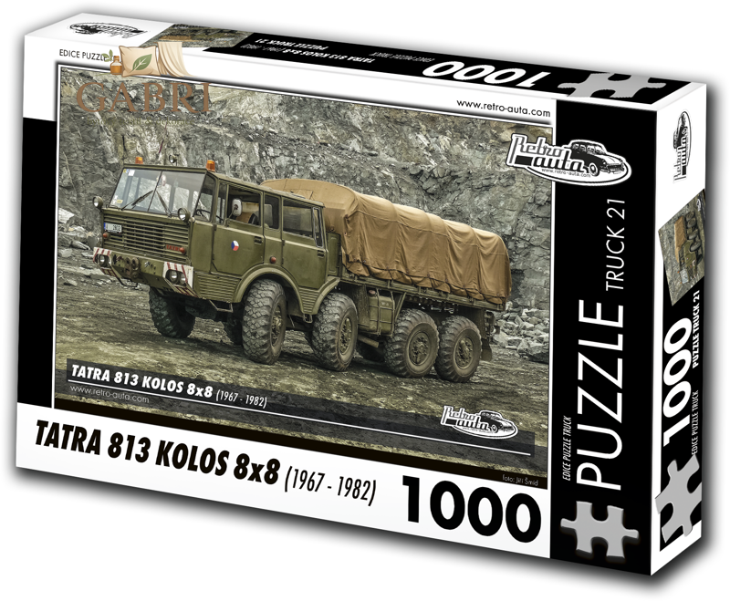 RETRO-AUTA Puzzle TRUCK č.21 Tatra 813 Kolos 8x8 (1967-1982) 1000 dílků