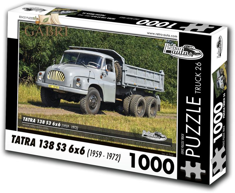RETRO-AUTA Puzzle TRUCK č.26 Tatra 138 S3 6x6 (1959-1972) 1000 dílků