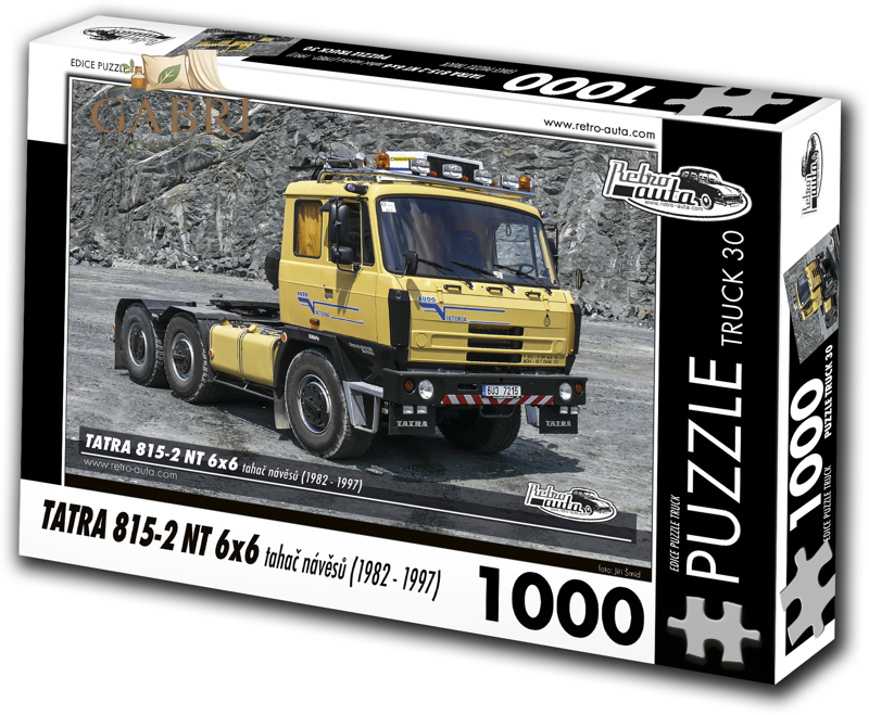 RETRO-AUTA Puzzle TRUCK č.30 Tatra 815-2 NT 6x6 tahač návěsů (1982-1997) 1000 dílků