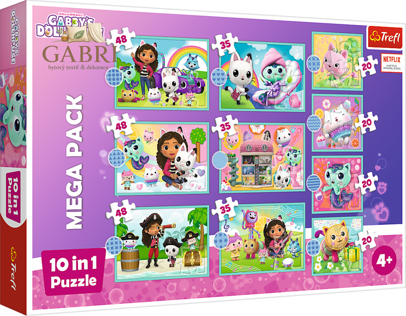 TREFL Puzzle Gábinin kouzelný domek MEGA PACK 10v1