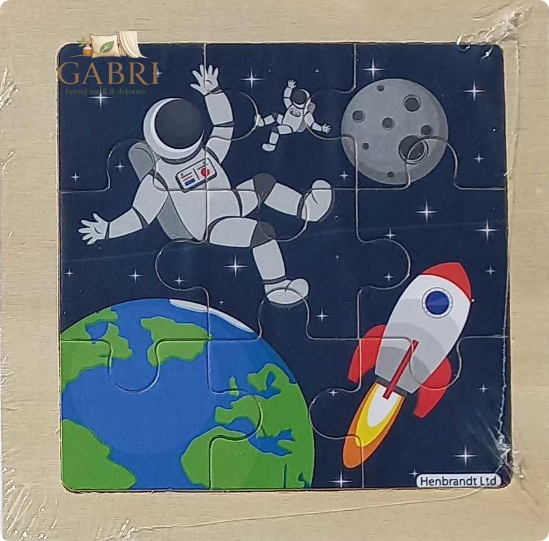 Dřevěné puzzle Vesmír: Nad Zemí 9 dílků