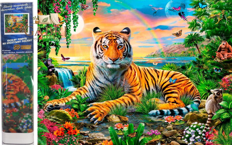 Norimpex Diamantové malování Král džungle 30x40cm