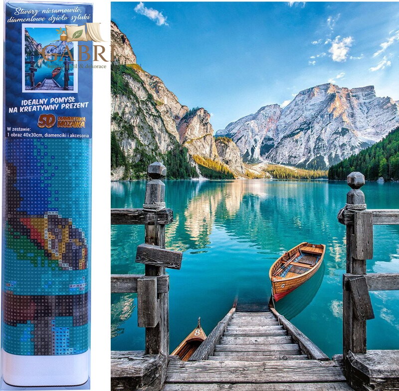 Norimpex Diamantové malování Horské jezero 30x40cm