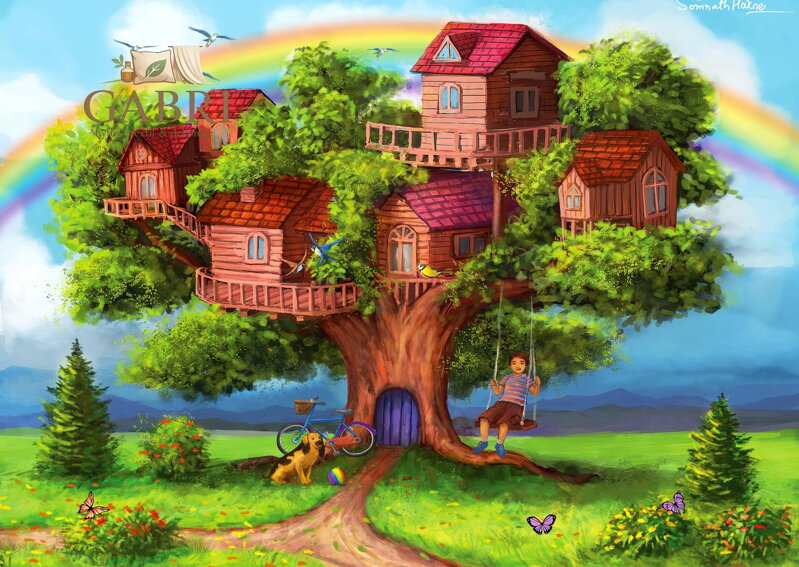 ENJOY Puzzle Domky na stromě 1000 dílků