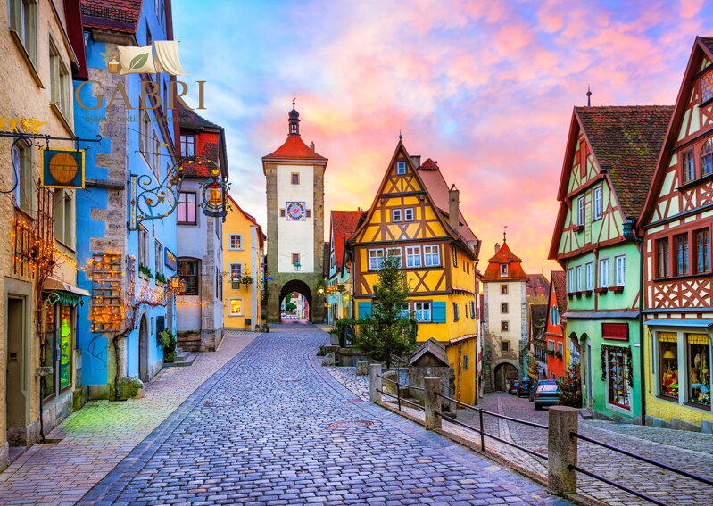 ENJOY Puzzle Staré město Rothenburg, Německo 1000 dílků