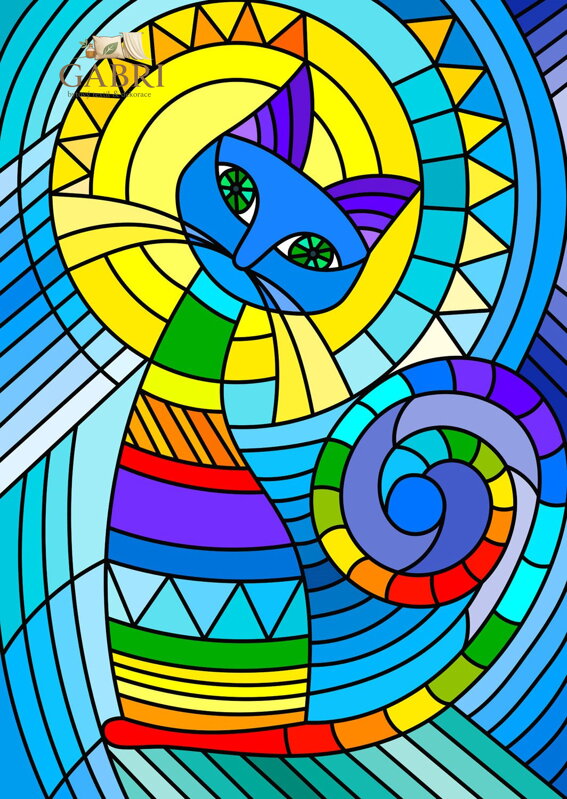 ENJOY Puzzle Ornamentální kočka 1000 dílků