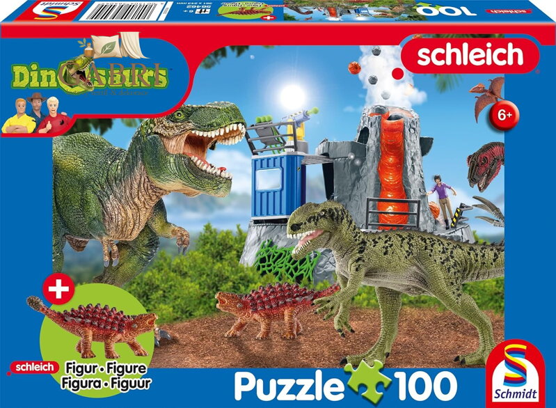 SCHMIDT Puzzle Schleich Dinosauři z pravěku 100 dílků + figurka Schleich