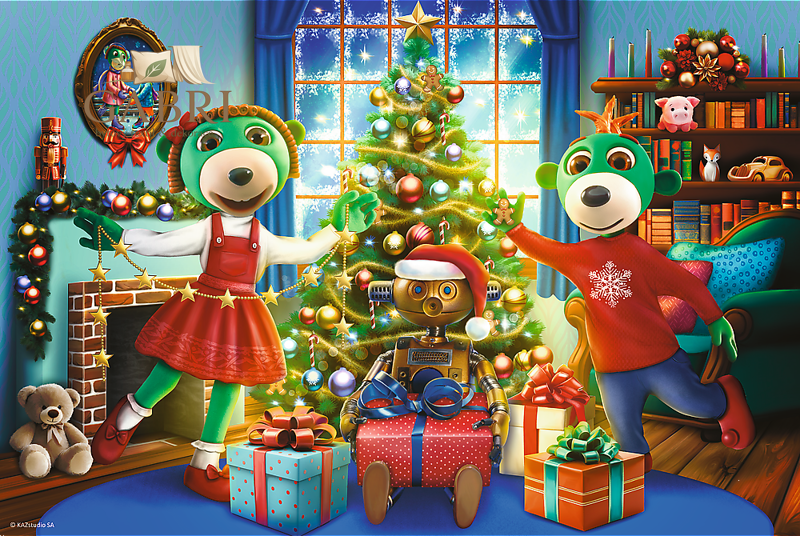 Puzzle Treflíci v zimě 100 dílků