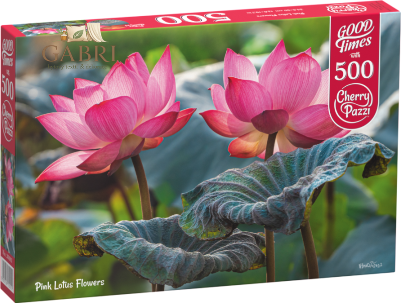 CHERRY PAZZI Puzzle Růžové květy lotusu 500 dílků