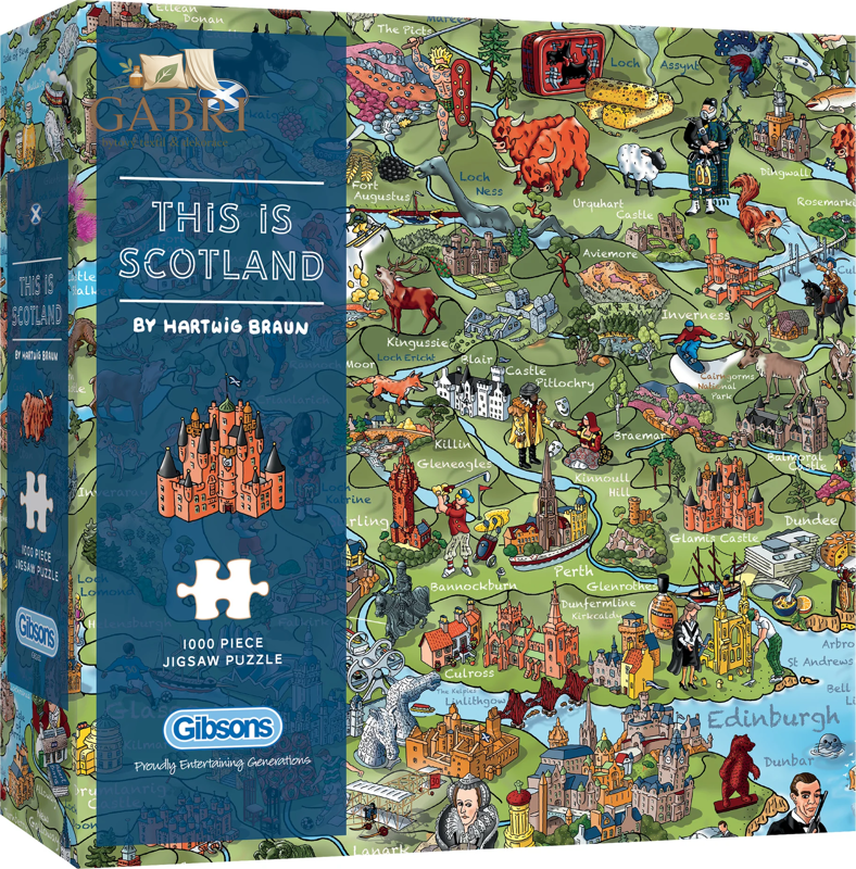 GIBSONS Puzzle Toto je Skotsko 1000 dílků