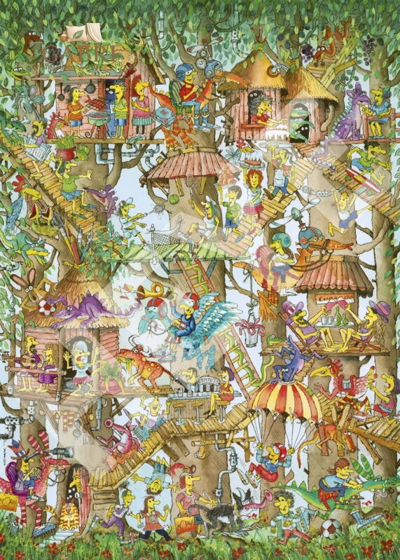 HEYE Puzzle Chaty na stromech 1000 dílků