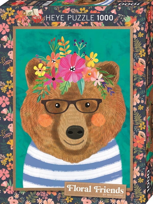 HEYE Puzzle Floral Friends: Něžný Brumla 1000 dílků