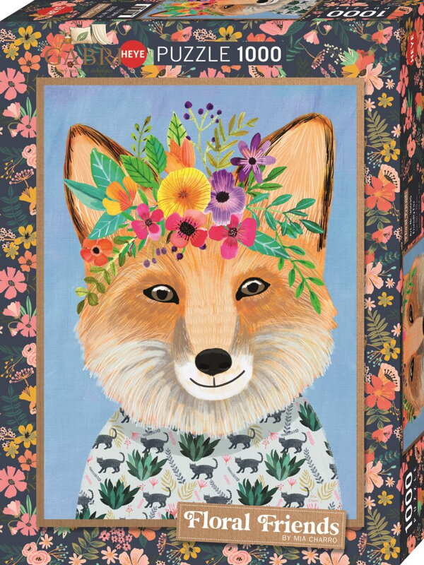 HEYE Puzzle Floral Friends: Přátelská liška 1000 dílků
