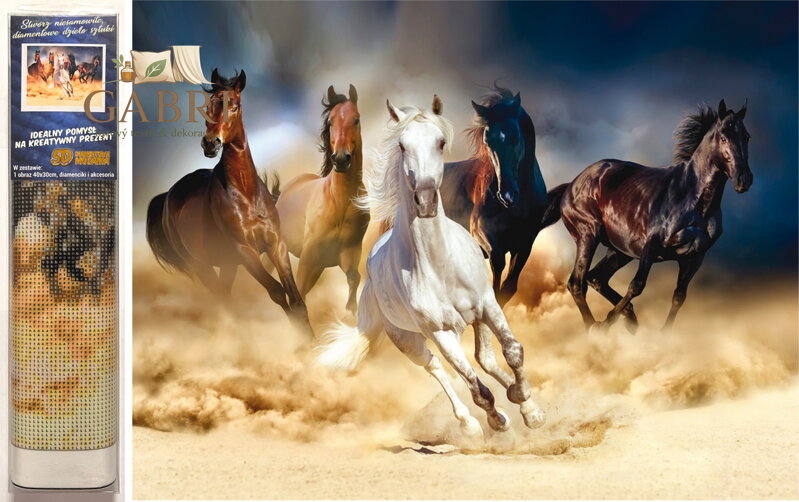 Norimpex Diamantové malování Splašené stádo 30x40cm