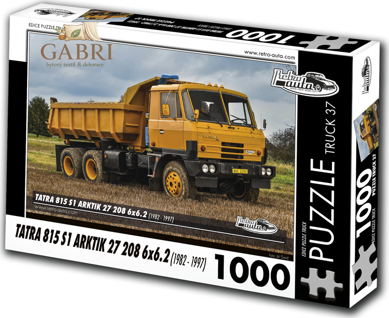 RETRO-AUTA Puzzle TRUCK č.37 Tatra 815 S1 Arktik 27 208 6x6.2 (1982 - 1997) 1000 dílků
