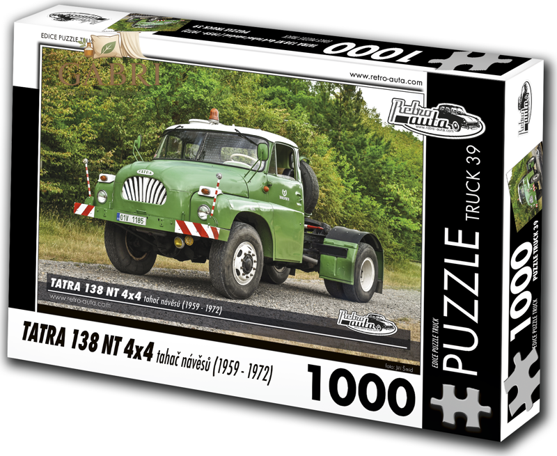 RETRO-AUTA Puzzle TRUCK č.39 Tatra 138 NT 4x4 tahač návěsů (1959 - 1972) 1000 dílků