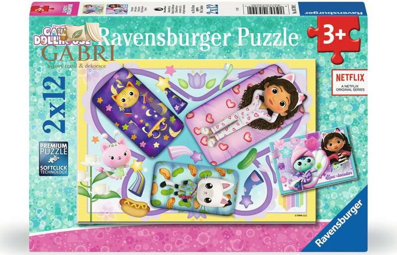 RAVENSBURGER Puzzle Gábinin kouzelný domek 2x12 dílků