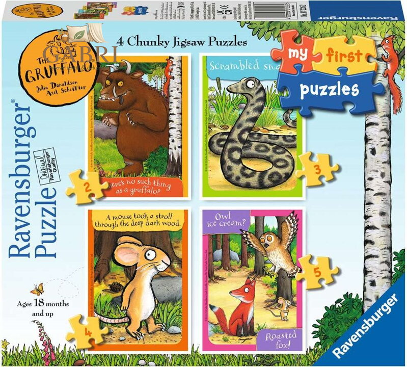 RAVENSBURGER Moje první puzzle: Gruffalo 4v1 (2,3,4,5 dílků)