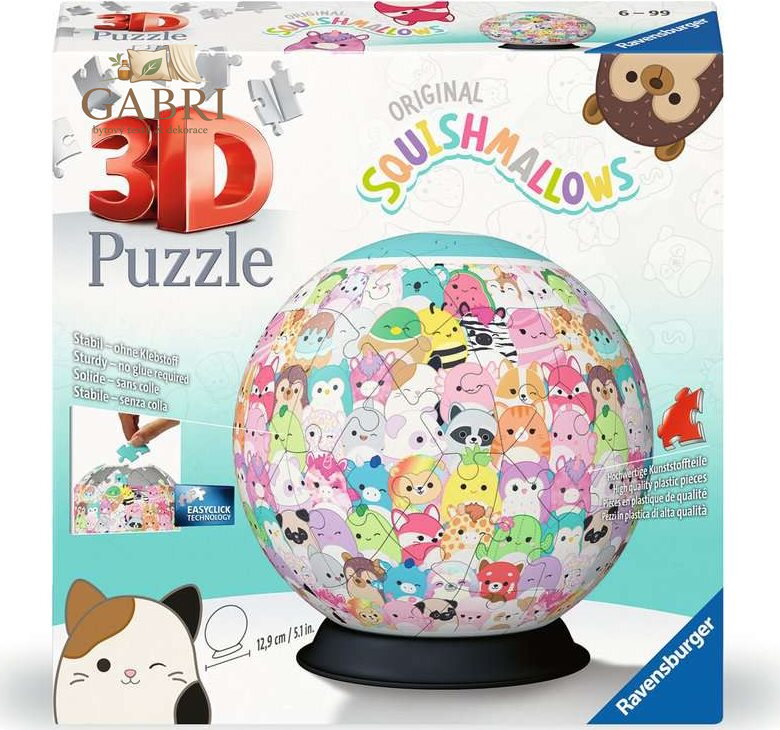 RAVENSBURGER 3D Puzzleball Squishmallows 72 dílků